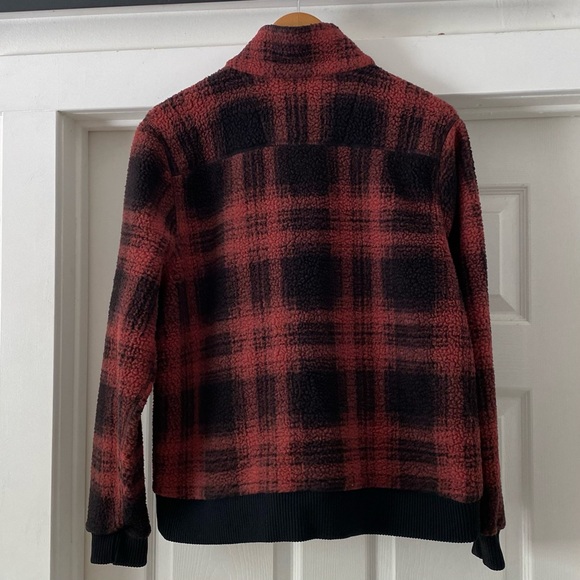 Carhartt Boys Red Plaid Sherpa Jacket - Picture 5 of 5